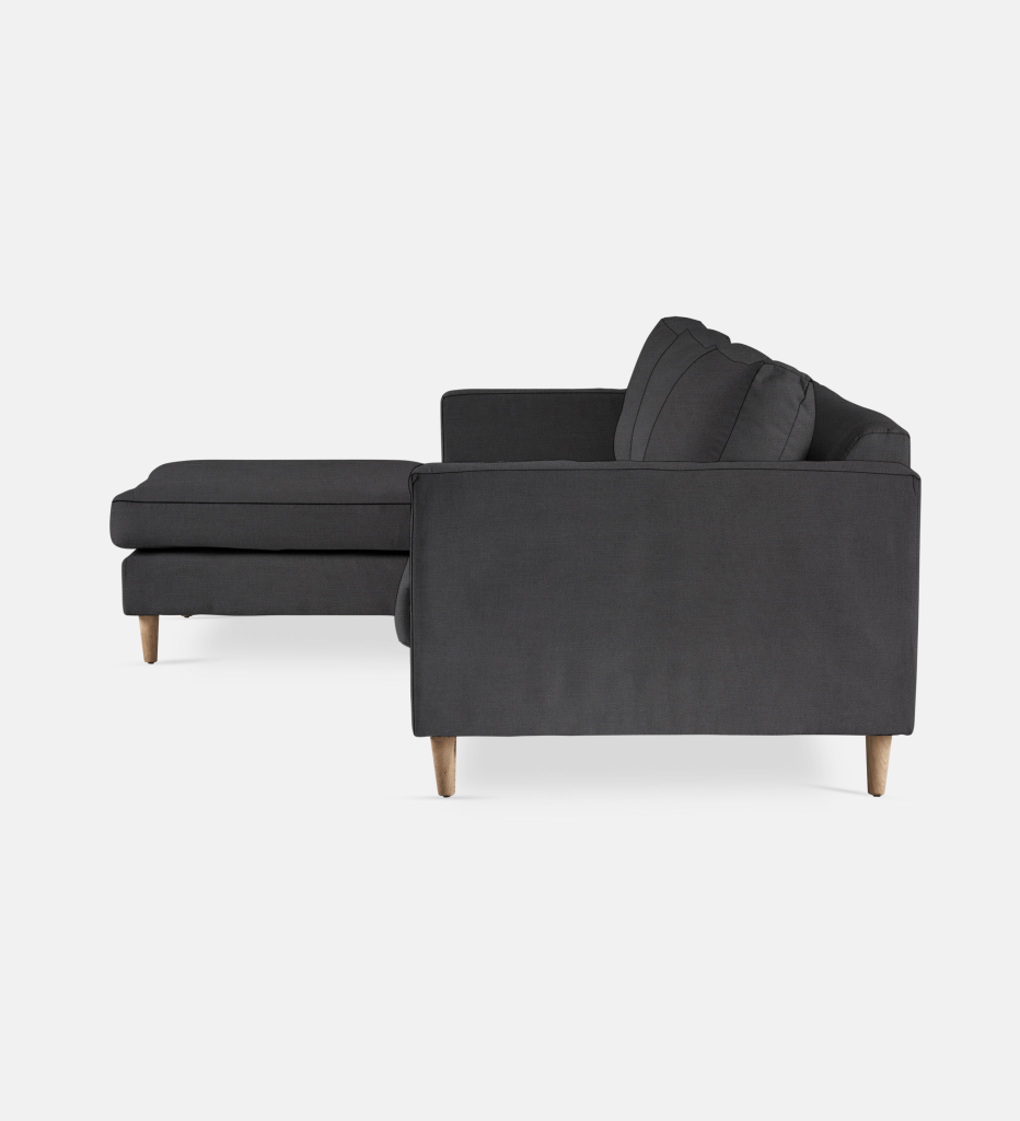 Sami Fully Upholstered Slouch Left Wooden Leg (6394)