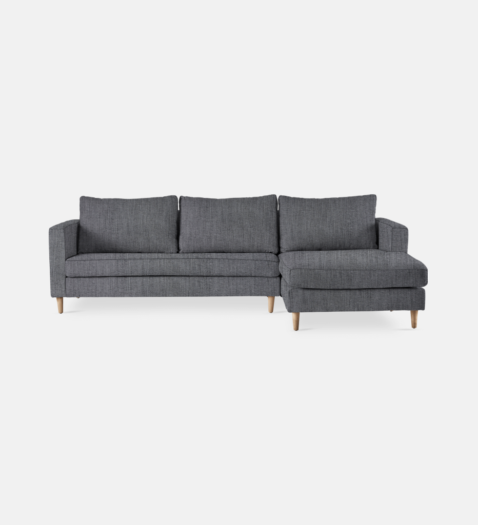 Sami Upholstered RIGHT Slouch with wooden leg (31861)