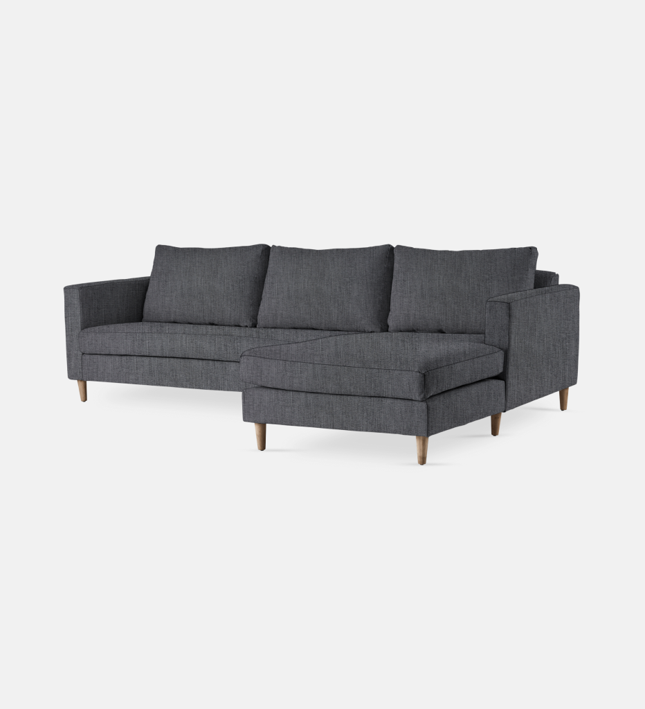 Sami Upholstered RIGHT Slouch with wooden leg (31862)