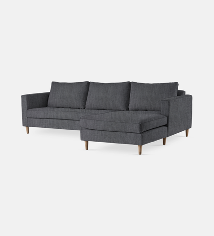 Sami Upholstered RIGHT Slouch with wooden leg (31862)