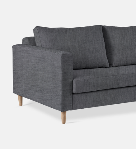 Sami Upholstered RIGHT Slouch with wooden leg (31863)