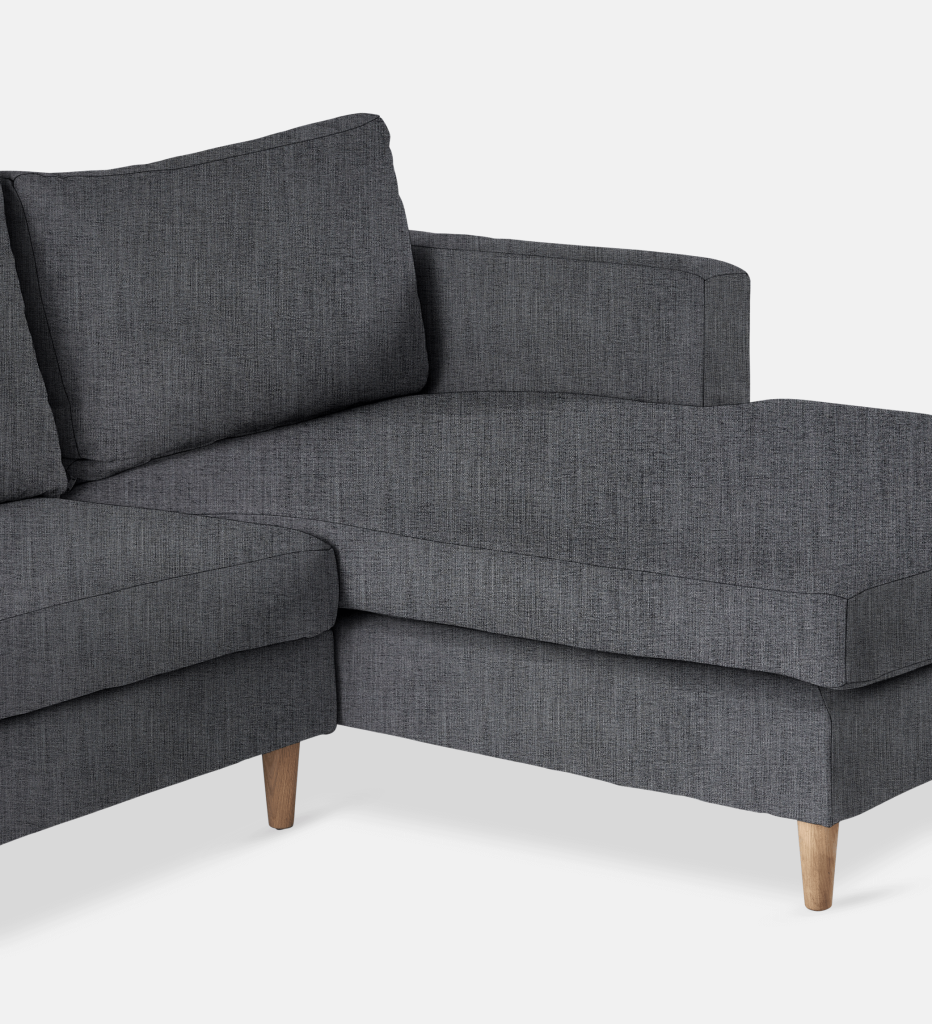 Sami Upholstered RIGHT Slouch with wooden leg (31864)