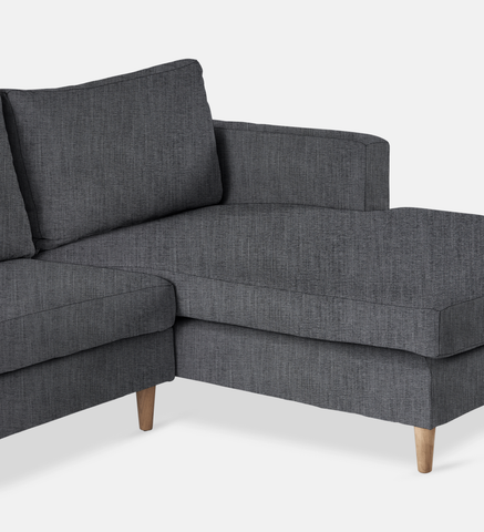 Sami Upholstered RIGHT Slouch with wooden leg (31864)