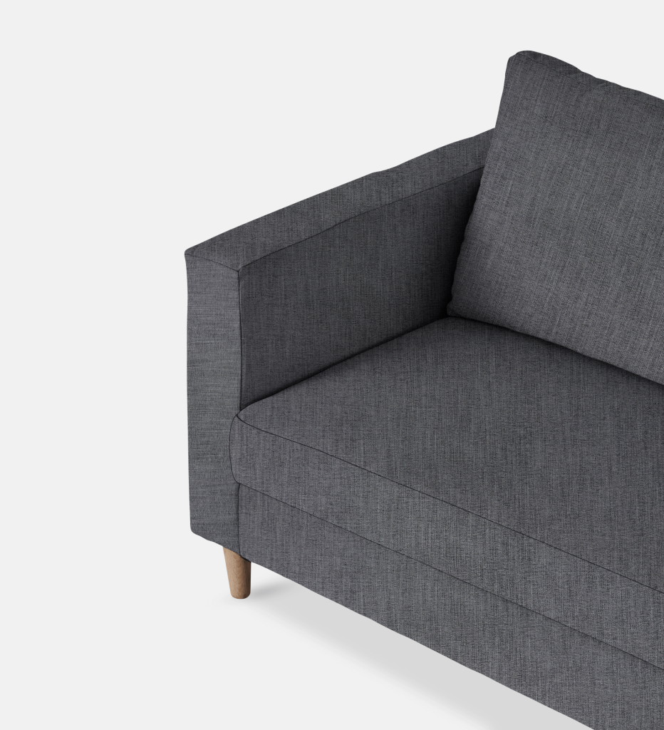Sami Upholstered RIGHT Slouch with wooden leg (31865)