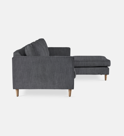 Sami Upholstered RIGHT Slouch with wooden leg (31867)