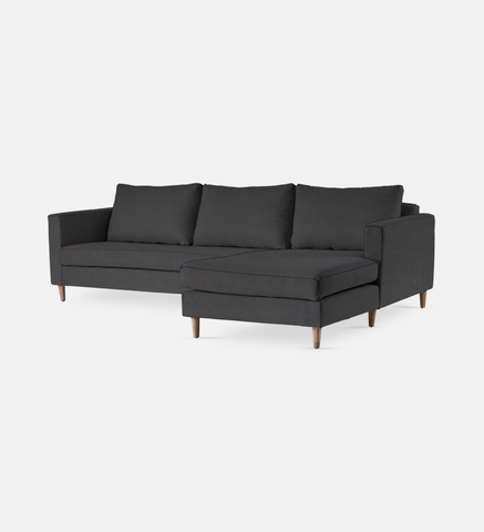 Sami Fully Upholstered Slouch Right Wooden Leg (55718)