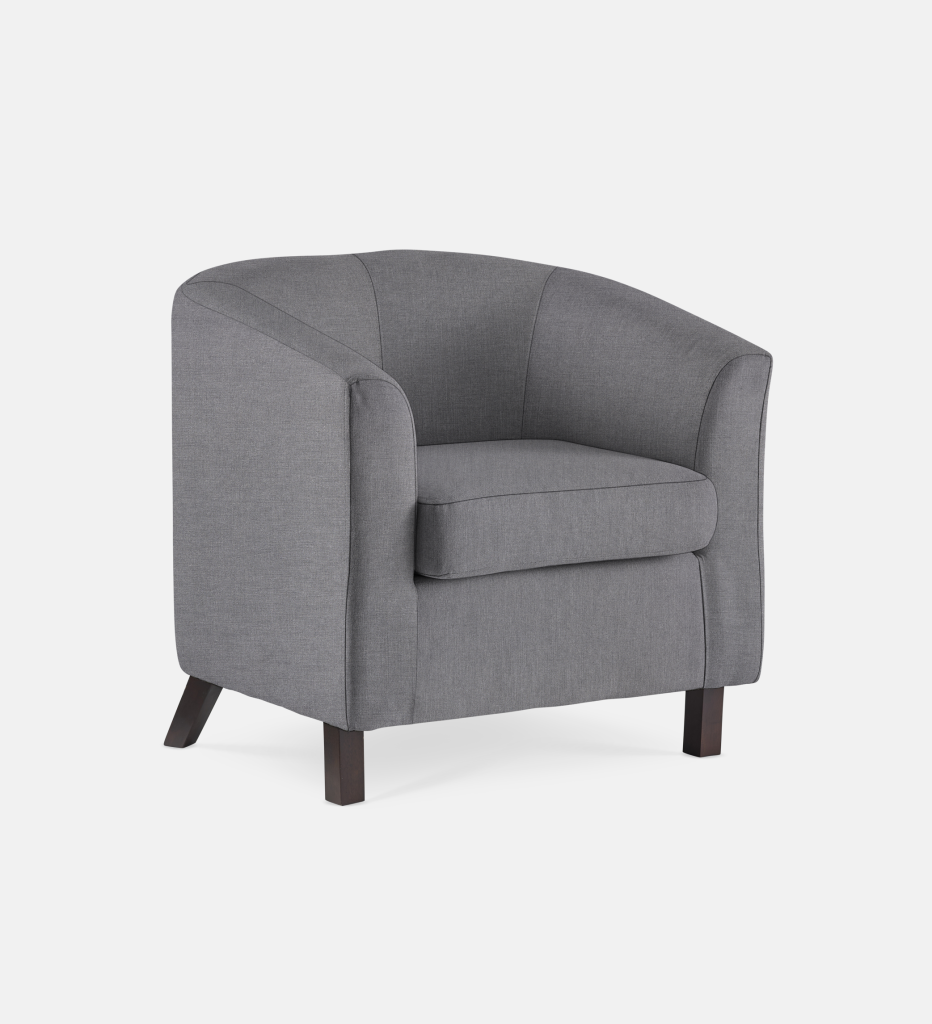 Debbie Tub Fully Upholstered 1 Seater Dark Leg (58863)
