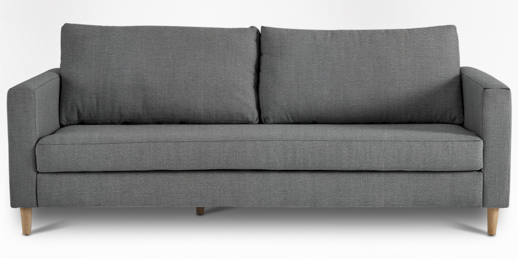 Sami Fully Upholstered 2 Seater Wooden Leg (57749)