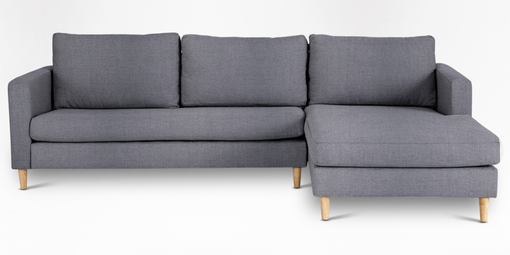 Sami Upholstered Slouch Right With Wooden Leg
