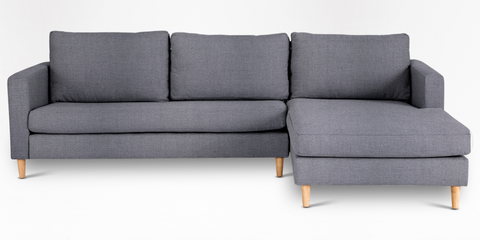 Sami Upholstered Slouch Right With Wooden Leg