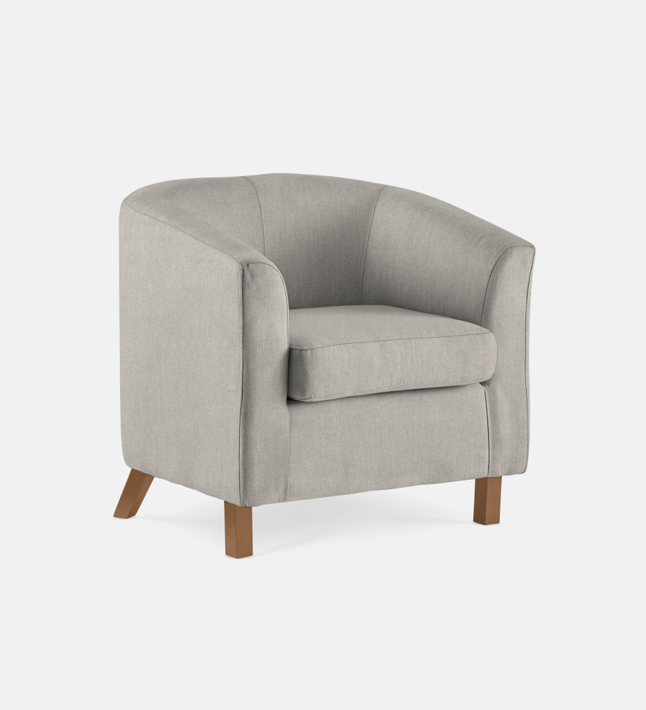 Debbie Tub Fully Upholstered 1 Seater Light Leg (35735)