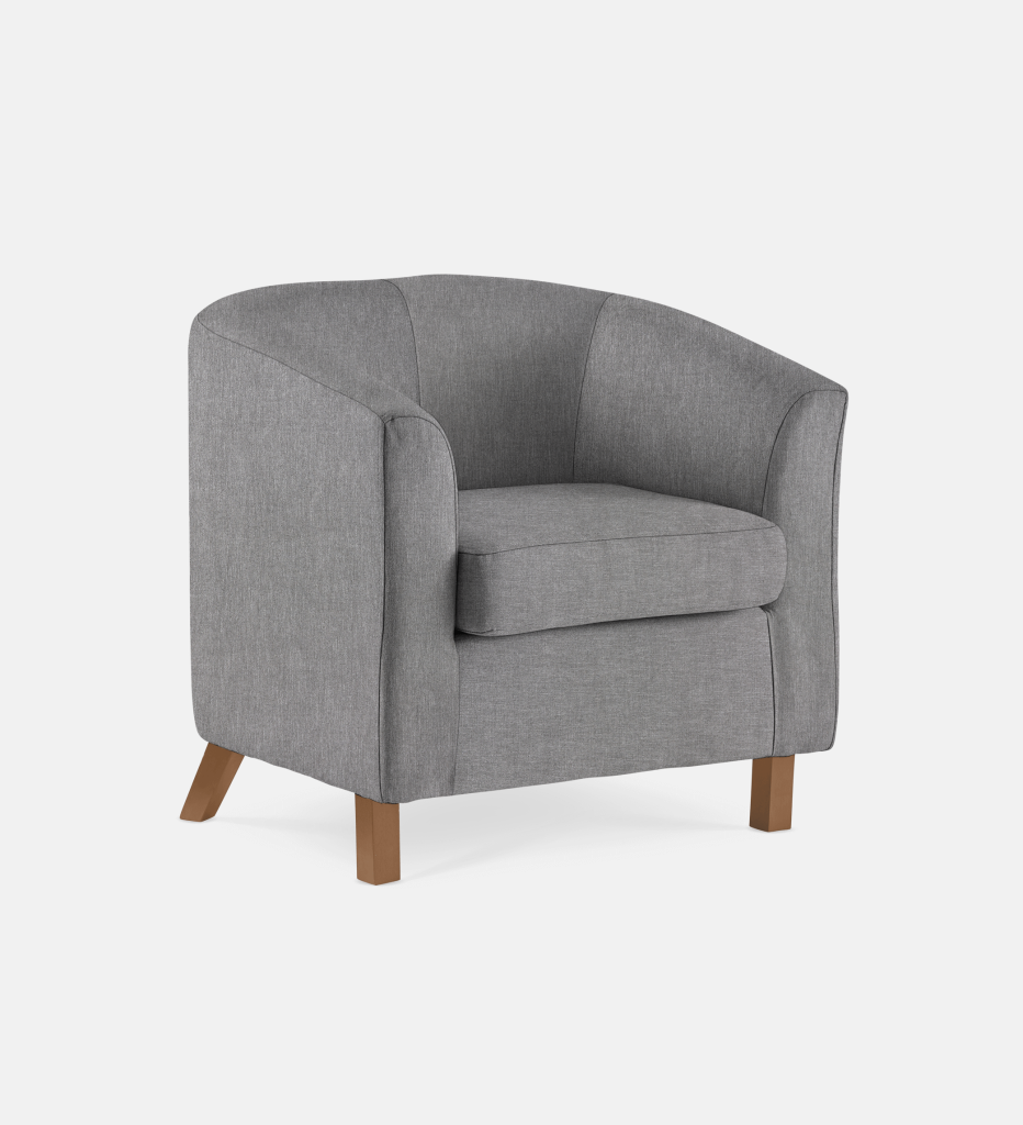 Debbie Tub Fully Upholstered 1 Seater Light Leg (35757)