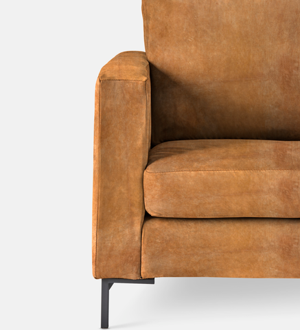 Sami Upholstered RIGHT Slouch with wooden leg (36096)