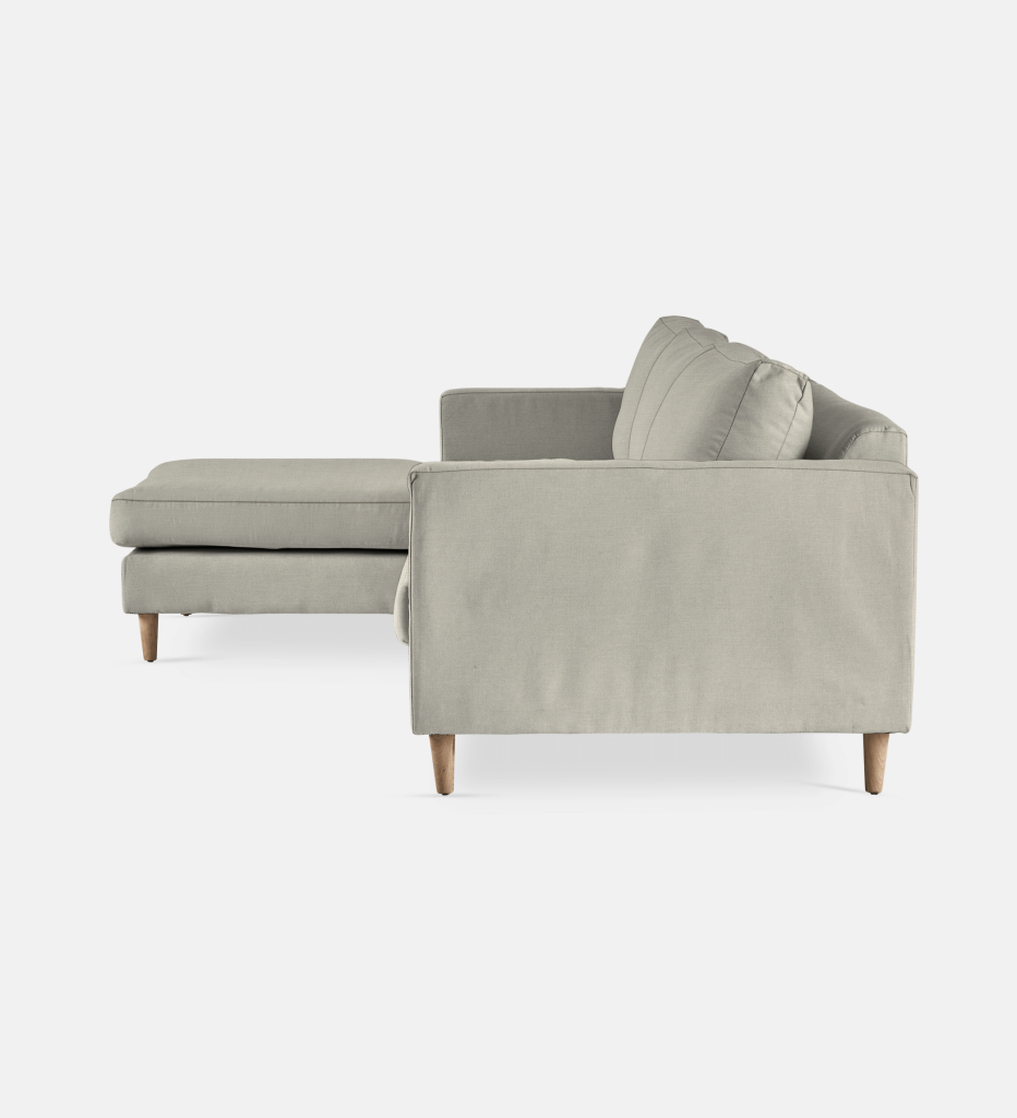 Sami Fully Upholstered Slouch Left Wooden Leg (8183)