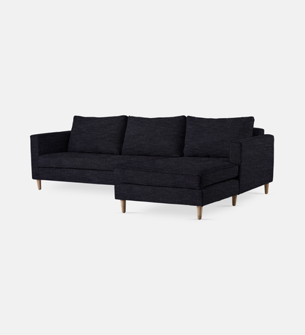 Sami Fully Upholstered Slouch Right Wooden Leg (63825)