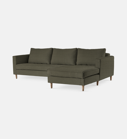 Sami Fully Upholstered Slouch Right Wooden Leg (31995)