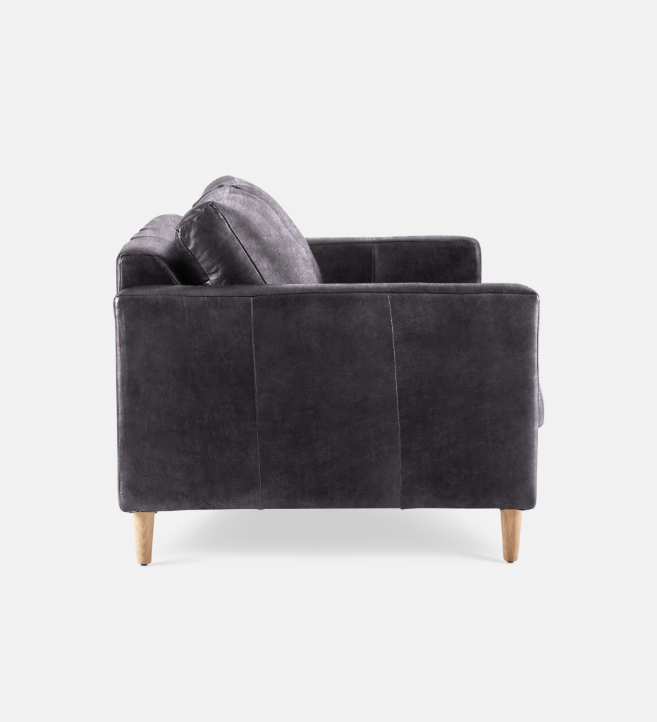 Sami Leather 2 Seater Wooden Leg (11670)