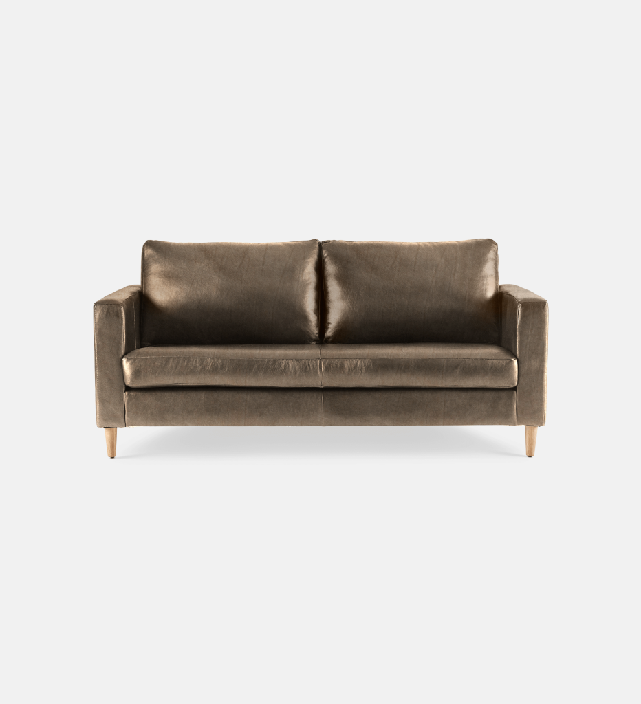 Sami Leather 2 Seater Wooden Leg (11671)