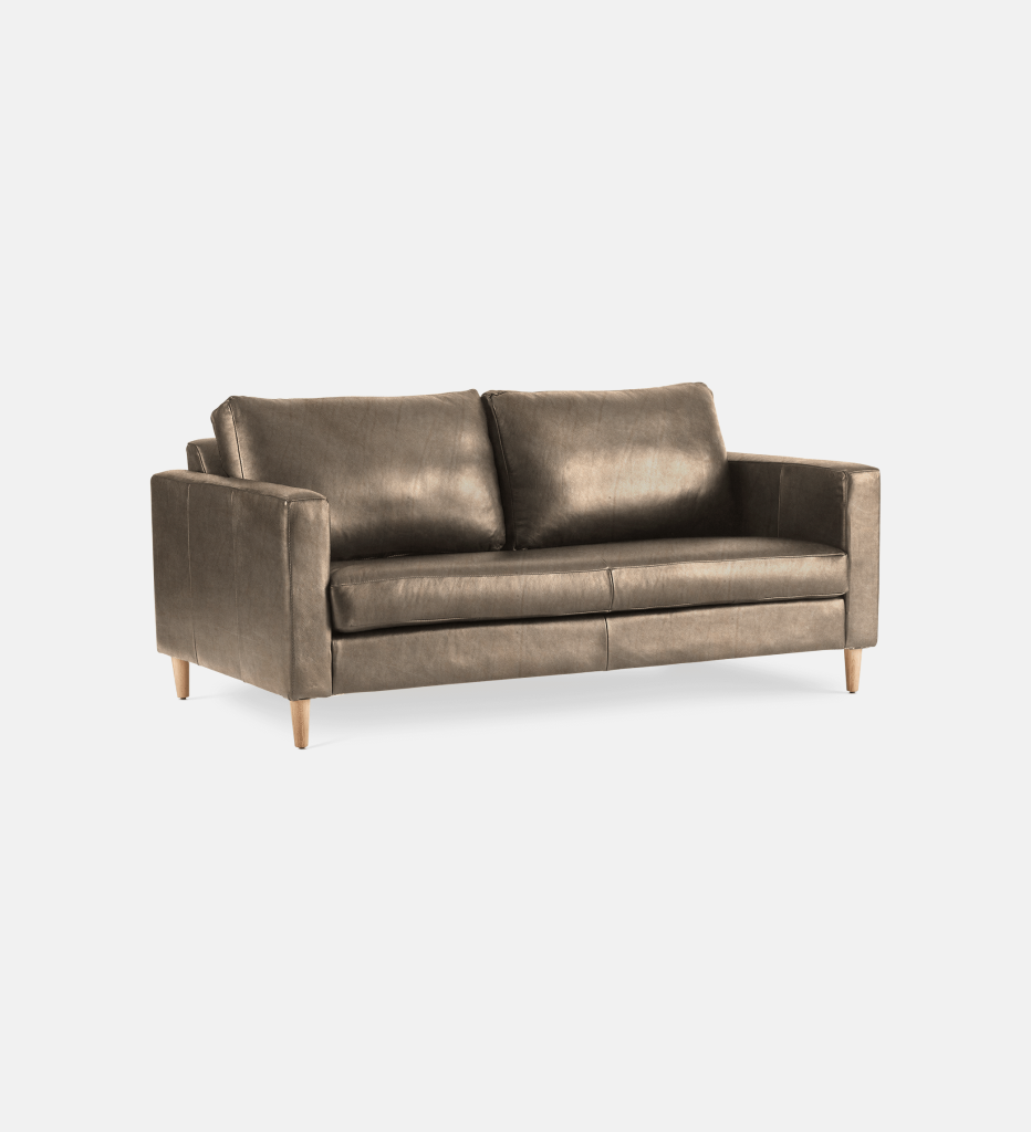 Sami Leather 2 Seater Wooden Leg (11672)