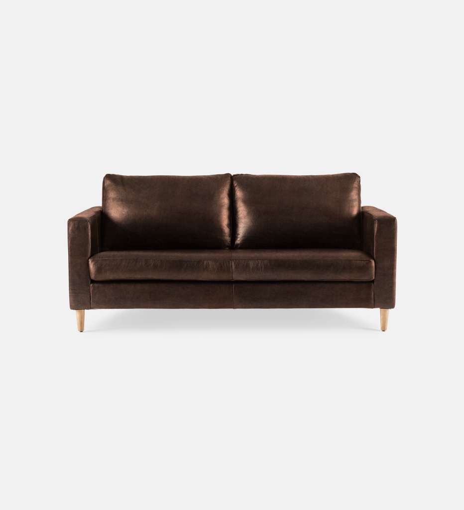 Sami Leather 2 Seater Wooden Leg (11679)
