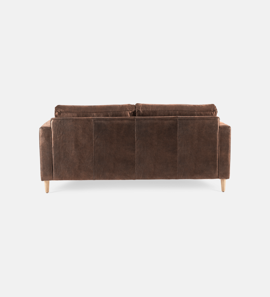 Sami Leather 2 Seater Wooden Leg (11684)