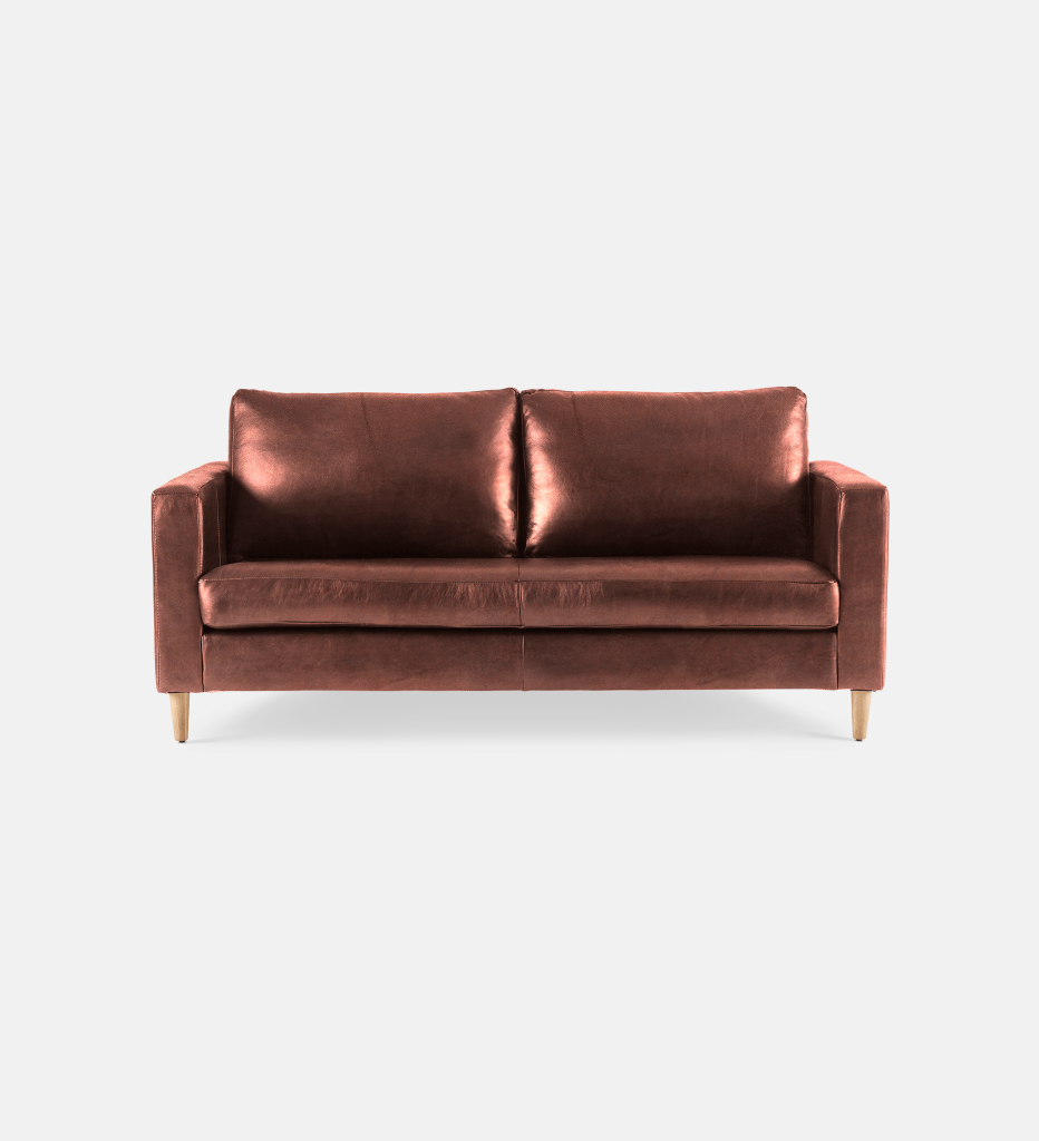 Sami Leather 2 Seater Wooden Leg (11693)