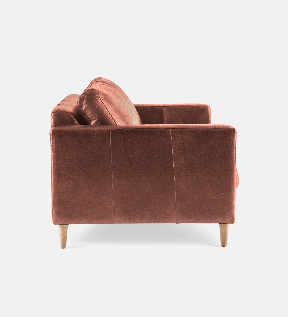 Sami Leather 2 Seater Wooden Leg (11699)