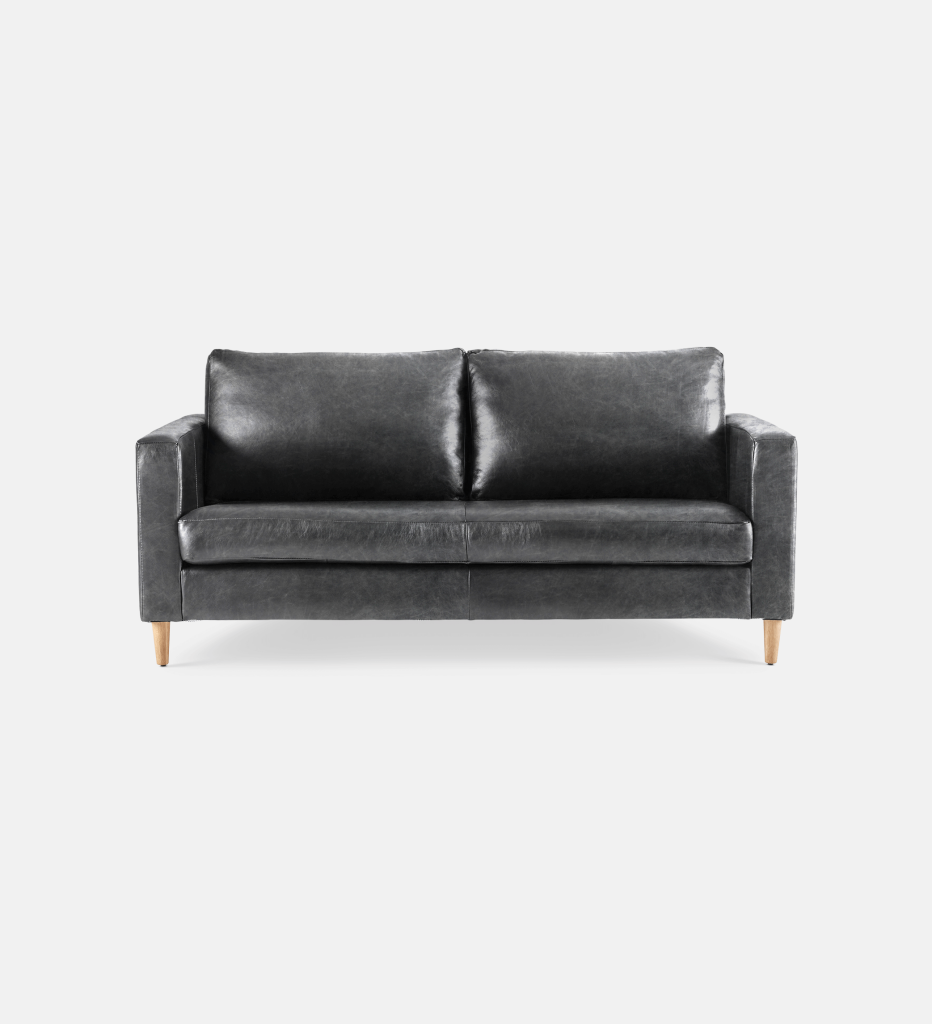 Sami Leather 2 Seater Wooden Leg (11701)