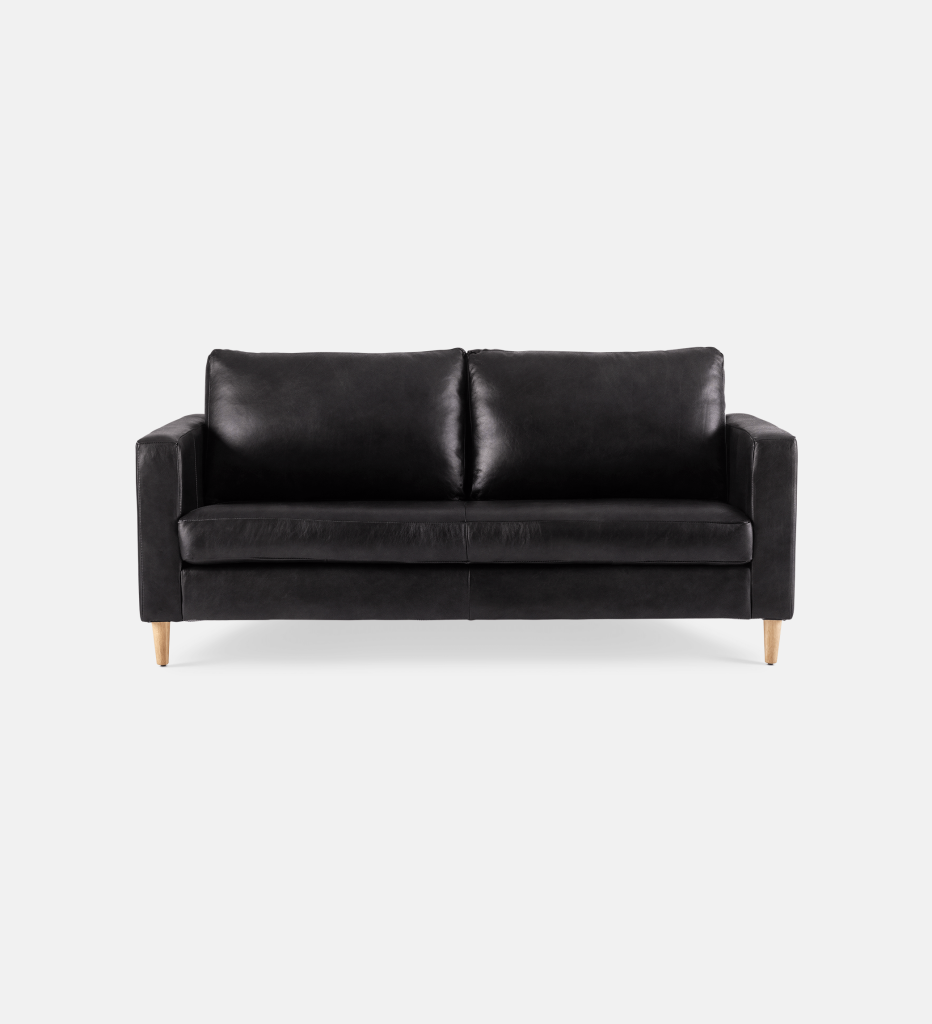 Sami Leather 2 Seater Wooden Leg (11723)