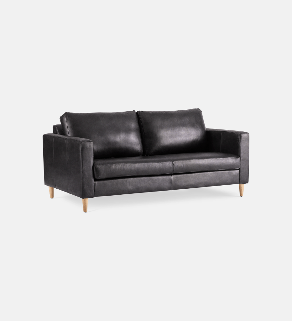 Sami Leather 2 Seater Wooden Leg (11724)