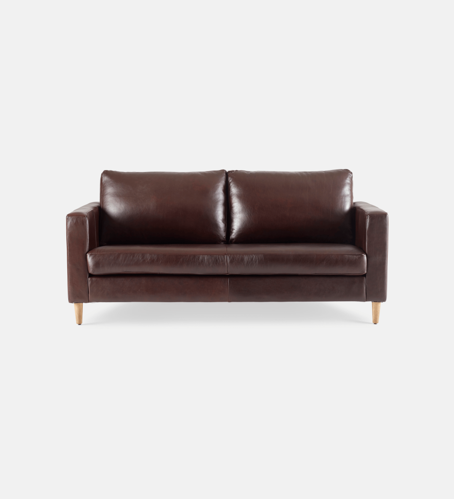 Sami Leather 2 Seater Wooden Leg (11726)