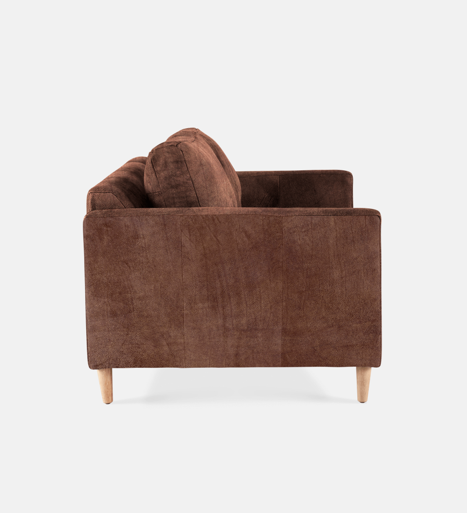 Sami Leather 3 Seater Wooden Leg (11742)