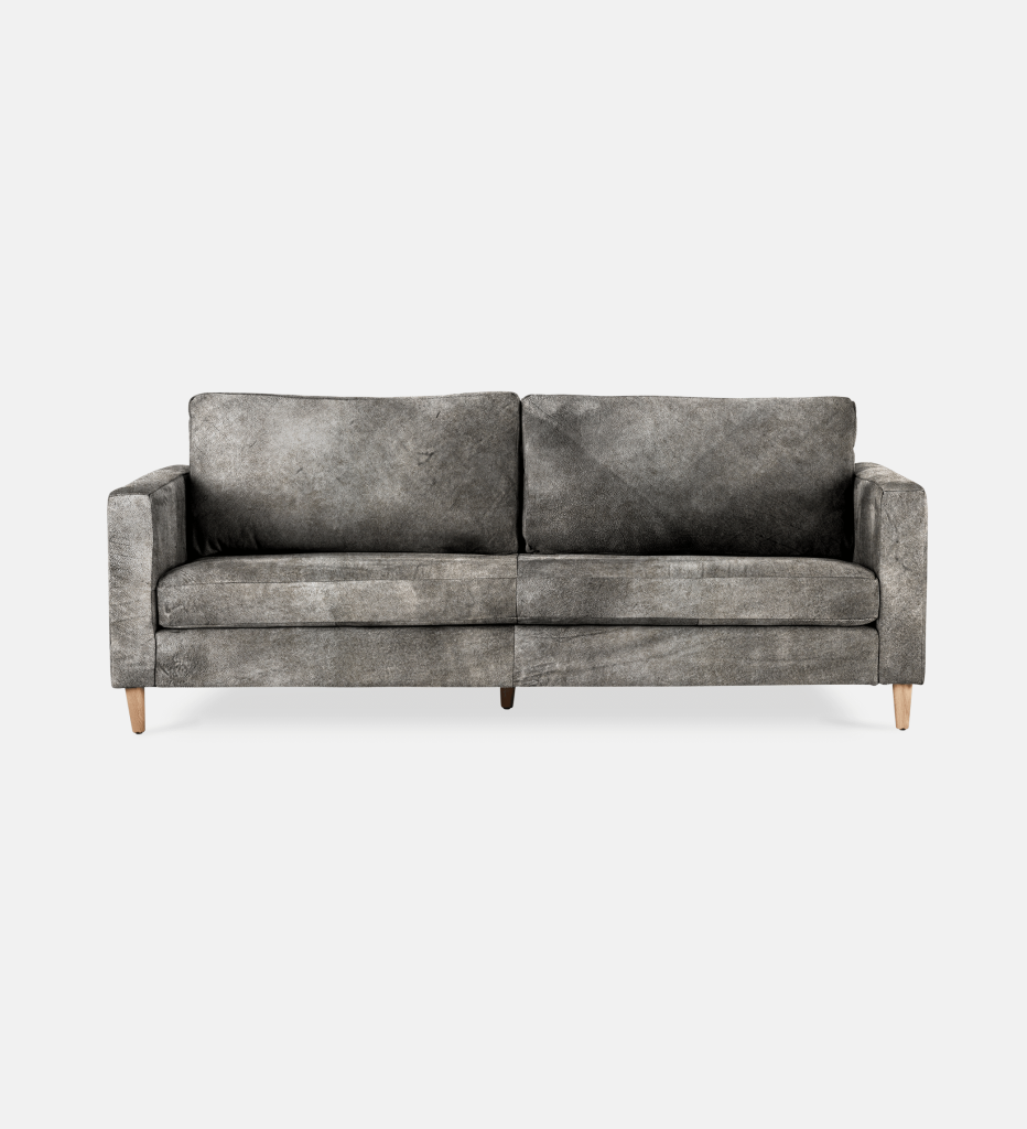 Sami Leather 3 Seater Wooden Leg (11747)