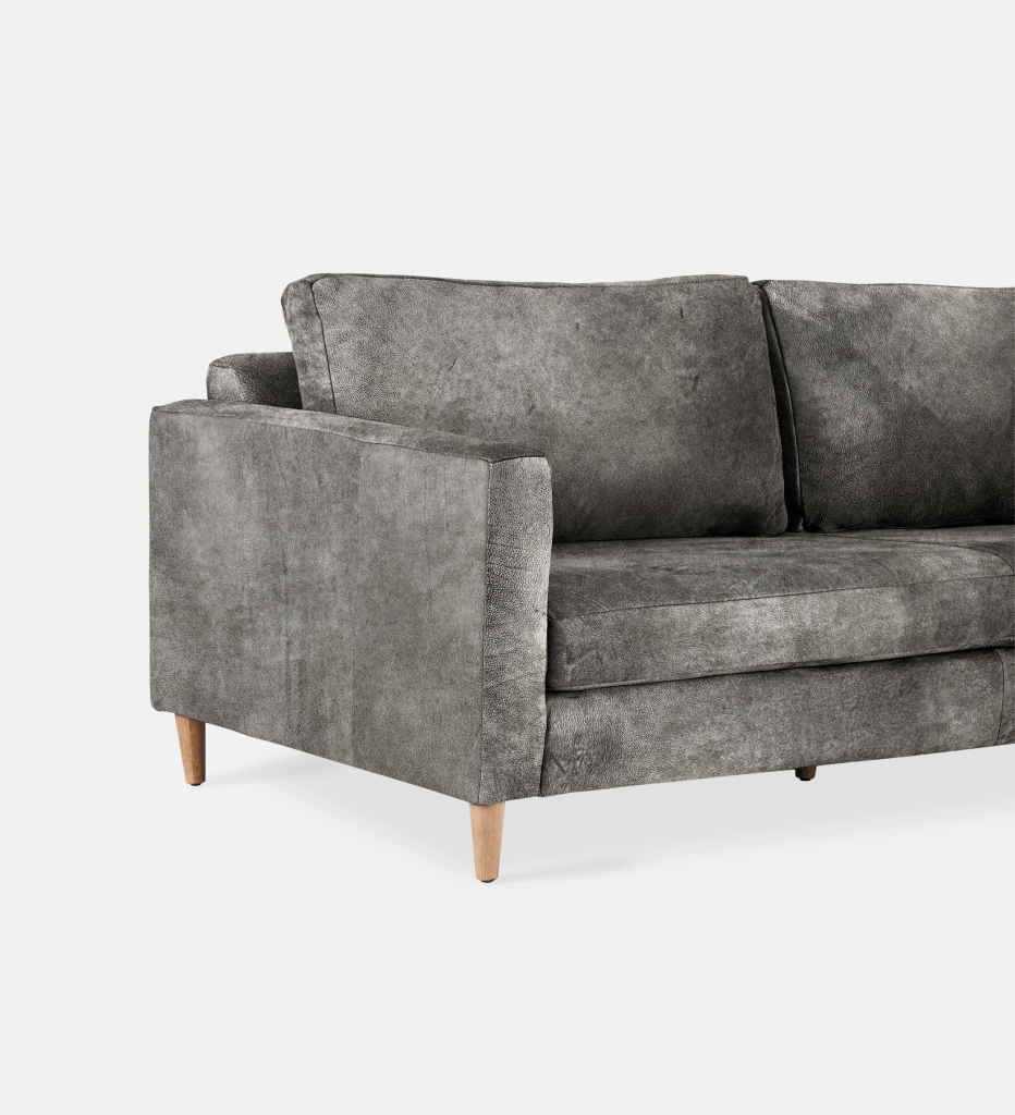 Sami Leather 3 Seater Wooden Leg (11750)