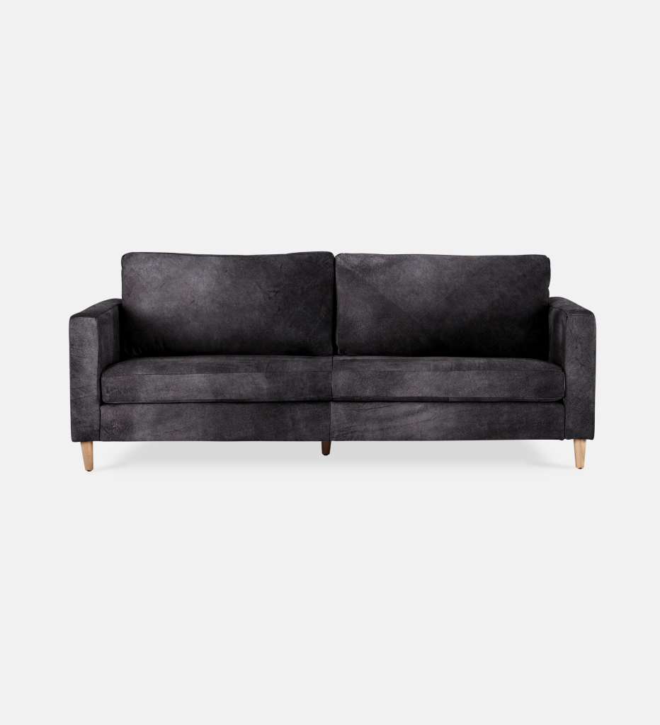 Sami Leather 3 Seater Wooden Leg (11754)