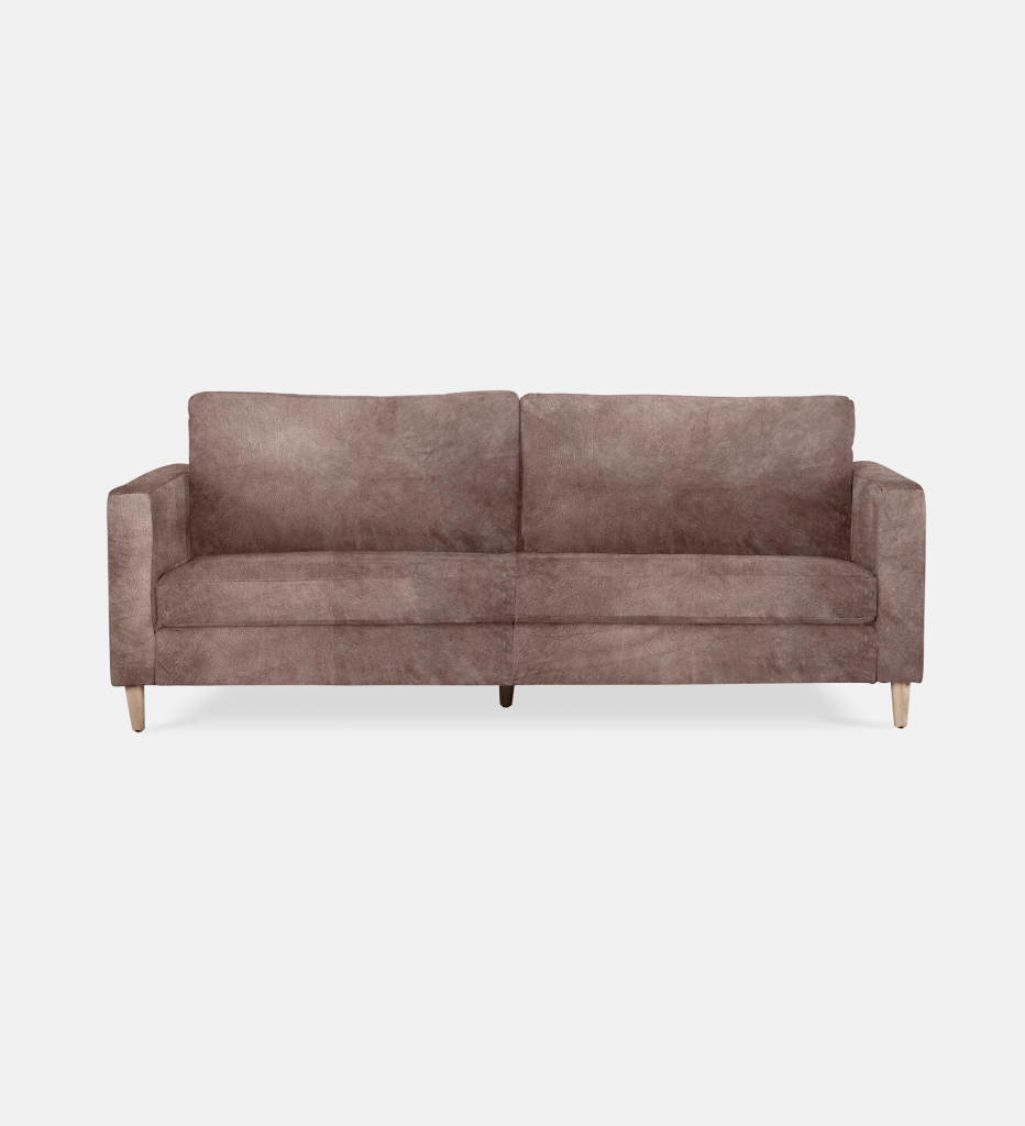 Sami Leather 3 Seater Wooden Leg (11775)