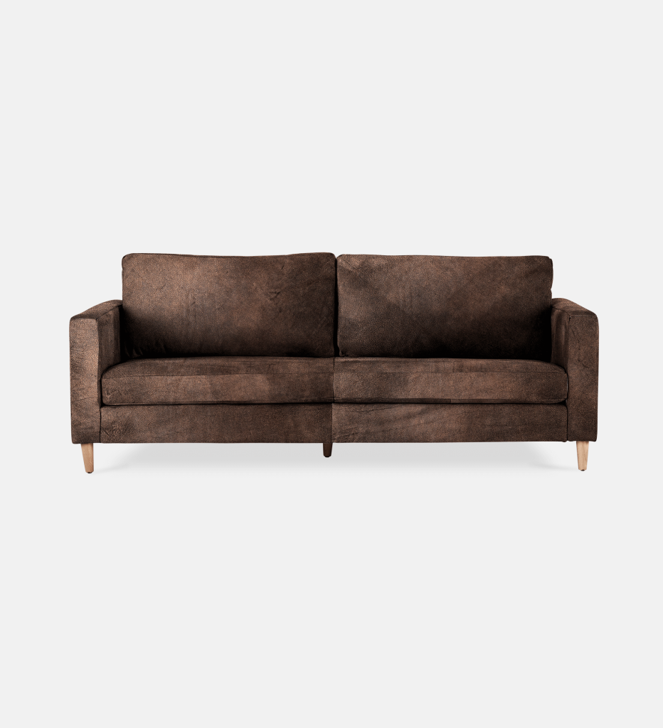 Sami Leather 3 Seater Wooden Leg (11826)