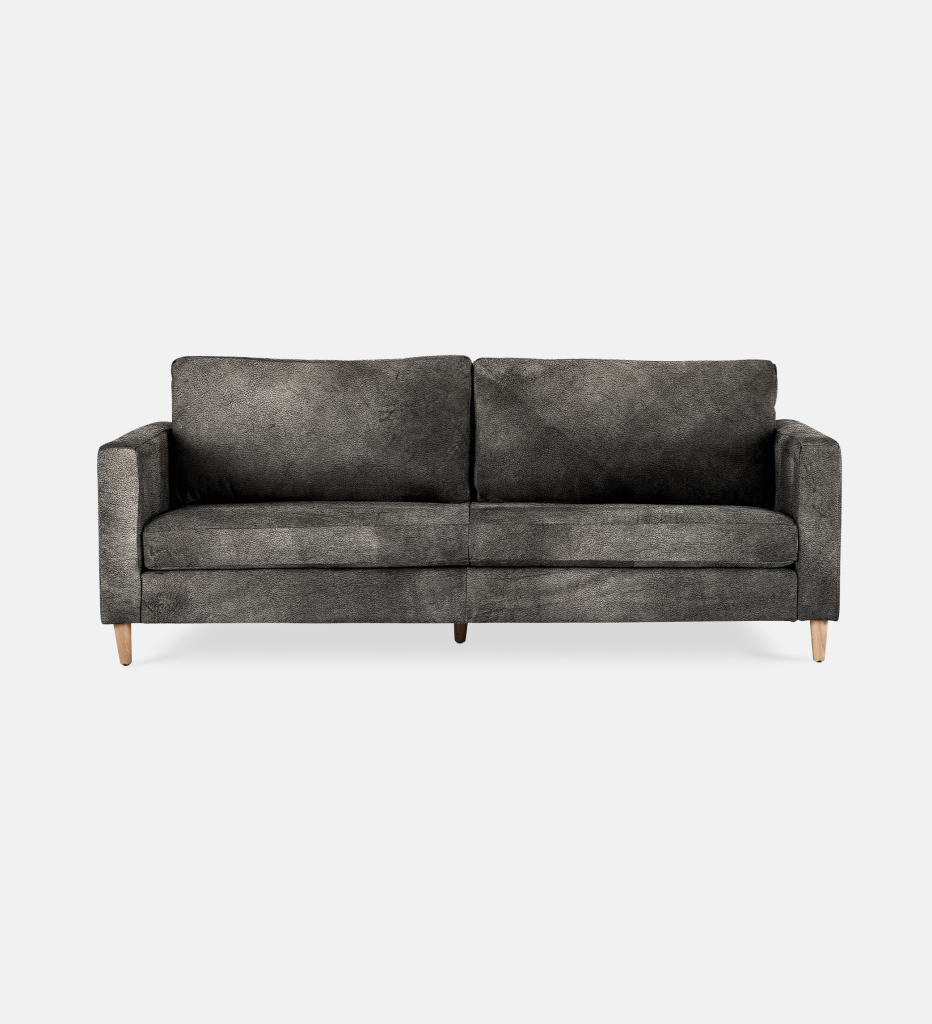 Sami Leather 3 Seater Wooden Leg (11857)