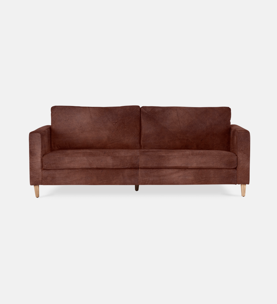 Sami Leather 3 Seater Wooden Leg (11872)