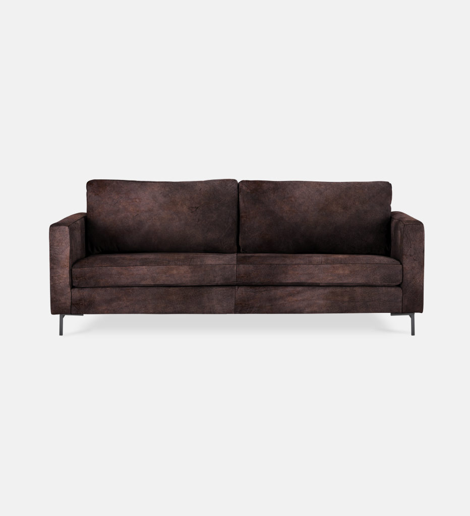 Sami Leather 3 Seater Metal Leg (52018)