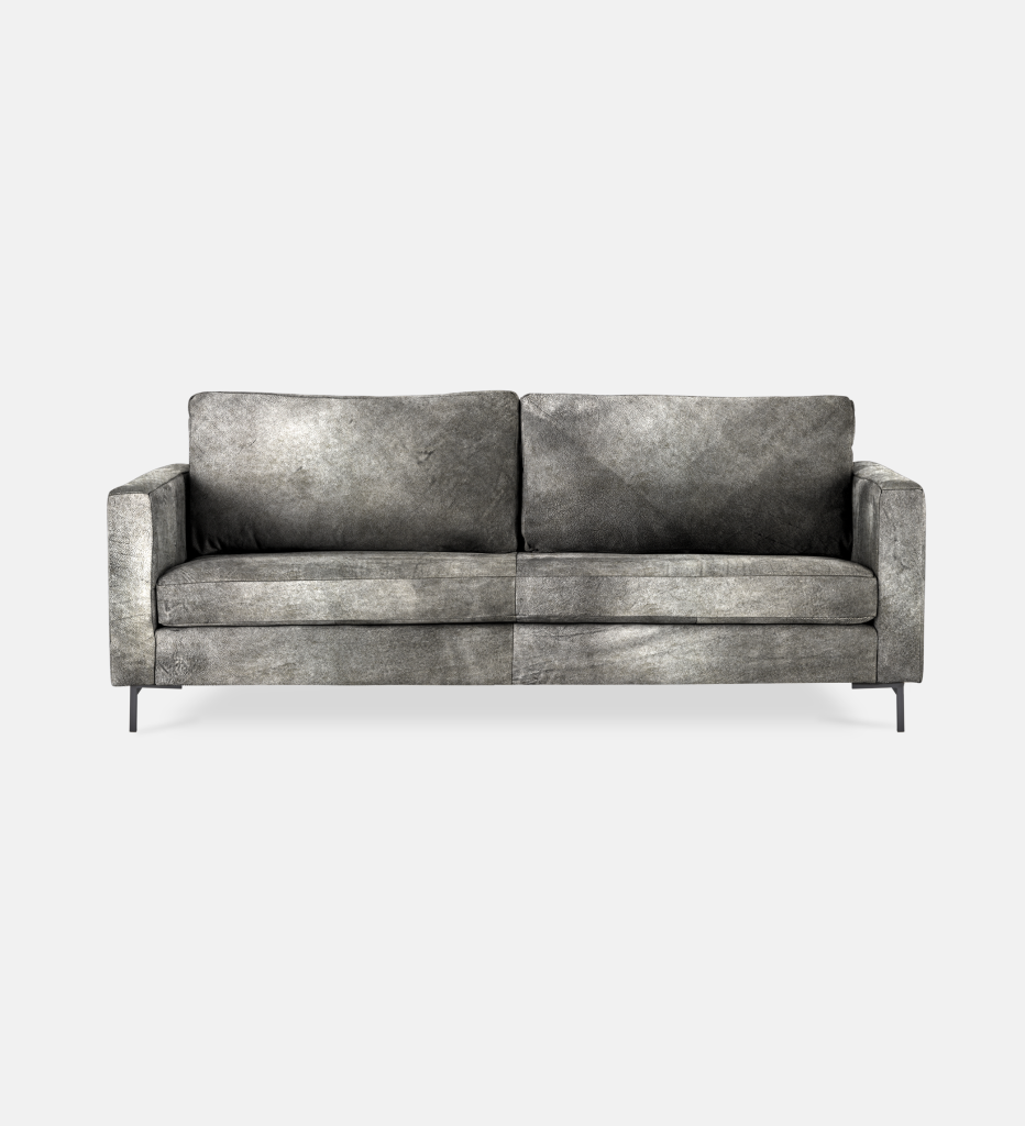 Sami Leather 3 Seater Metal Leg (52030)