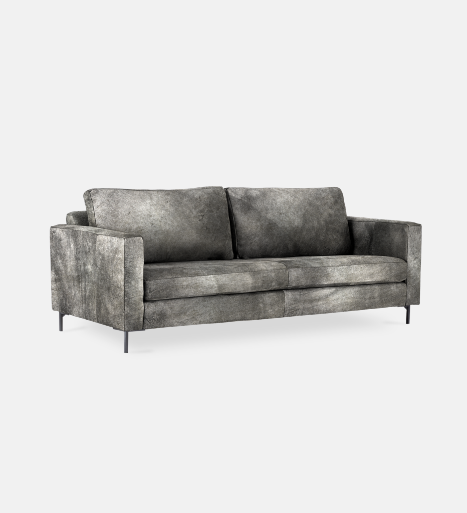 Sami Leather 3 Seater Metal Leg (52031)