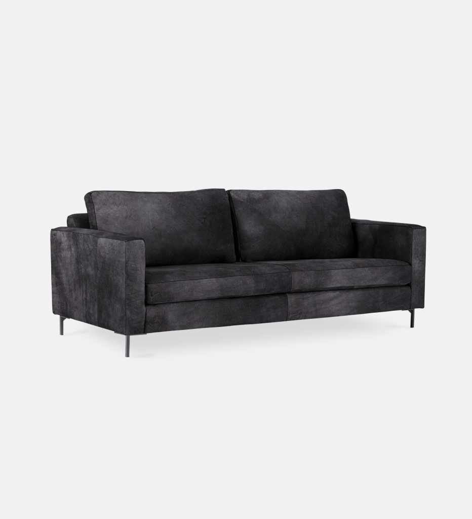 Sami Leather 3 Seater Metal Leg (52037)