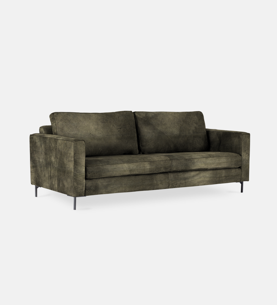 Sami Leather 3 Seater Metal Leg (52043)