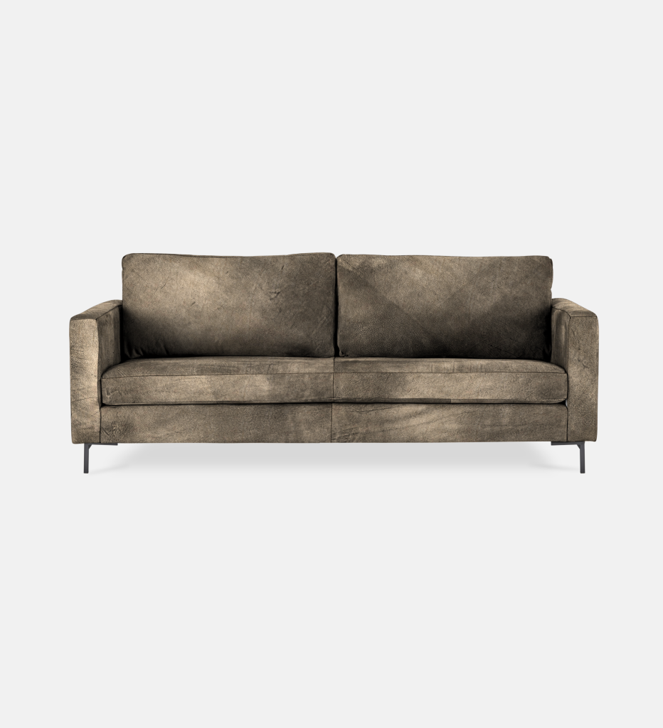 Sami Leather 3 Seater Metal Leg (52048)