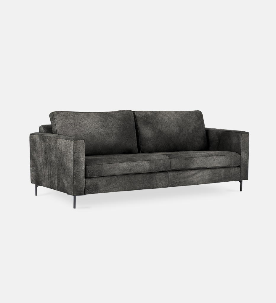 Sami Leather 3 Seater Metal Leg (52061)