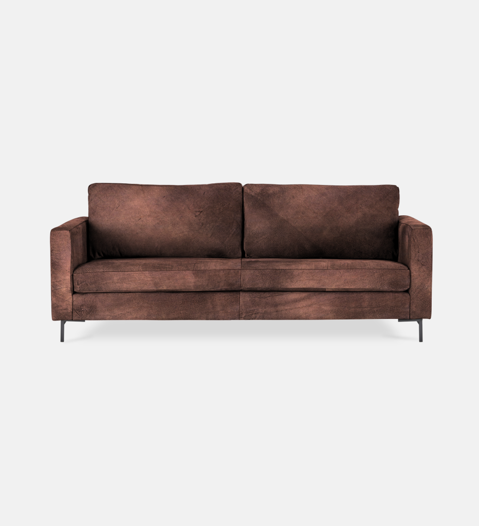 Sami Leather 3 Seater Metal Leg (52066)