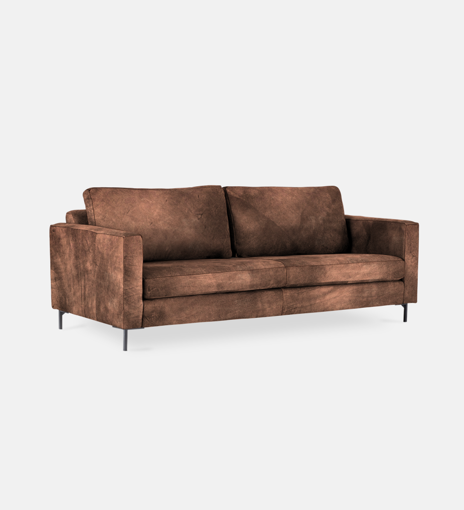 Sami Leather 3 Seater Metal Leg (52073)