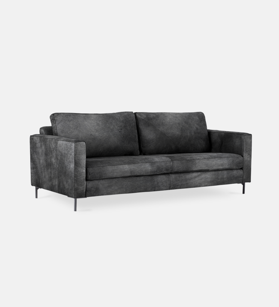 Sami Leather 3 Seater Metal Leg (52079)