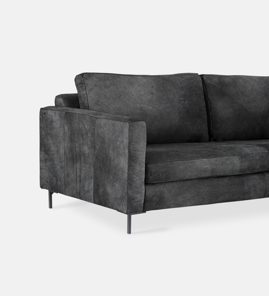 Sami Leather 3 Seater Metal Leg (52080)